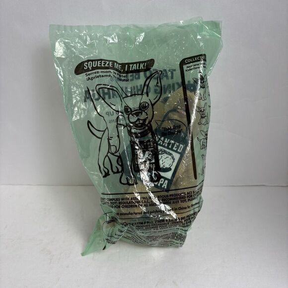 Vintage Taco Bell Talking Plush Chihuahua Toy "WANTED CHALUPA" Not Working Used - Picture 1 of 3